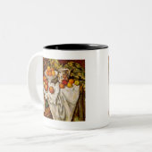 Paul Cezanne Apples Orange Impressionismus Zweifarbige Tasse (Vorderseite Links)