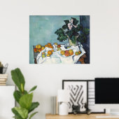 Paul Cézanne Apples und ein Pot von Primroses Poster (Heimbüro)