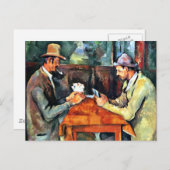 Paul Cezanne art: Die Kartenspieler (zwei) Postkarte (Vorne/Hinten)