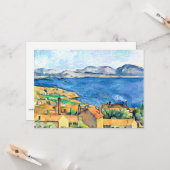 Paul Cezanne art, The Bay of Marseille, Karte (Vorderseite/Rückseite Beispiel)