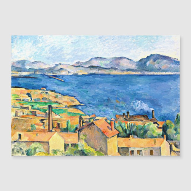 Paul Cezanne art, The Bay of Marseille, Magnetkarte (Vorderseite)