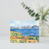 Paul Cezanne art, The Bay of Marseille Postcard Postkarte (Stehend Vorderseite)