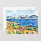 Paul Cezanne art, The Bay of Marseille Postcard Postkarte (Vorne/Hinten)