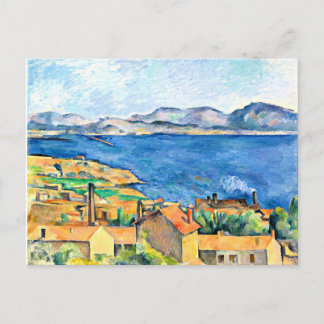 Paul Cezanne art, The Bay of Marseille Postcard Postkarte