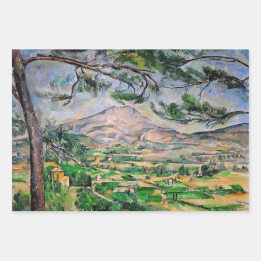 Paul Cezanne - Auswahl Mont Sainte-Victoire Geschenkpapier Set (Vorderseite)