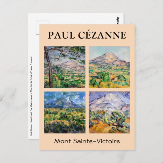 Paul Cezanne - Auswahl Mont Sainte-Victoire Postkarte (Vorne/Hinten)