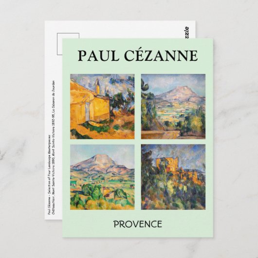 Paul Cezanne - Auswahl von landschaftlichen Meiste Postkarte (Vorne/Hinten)