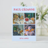 Paul Cezanne - Auswahl von Stillleben-Meisterwerke Dankeskarte (Stehend Vorderseite)