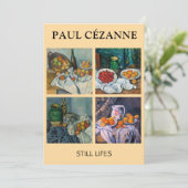 Paul Cezanne - Auswahl von Stillleben-Meisterwerke Einladung (Stehend Vorderseite)