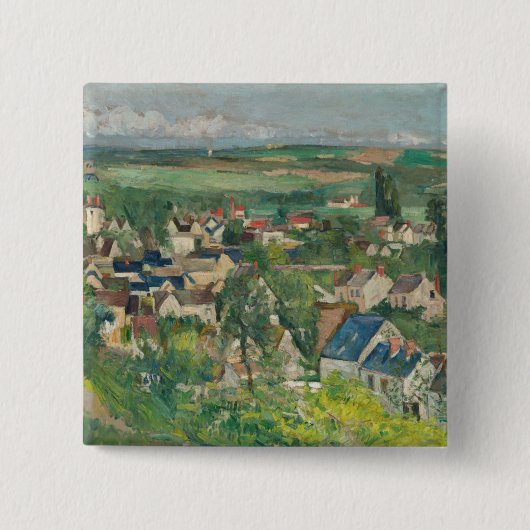 Paul Cezanne - Auvers, Panoramablick Button (Vorderseite)