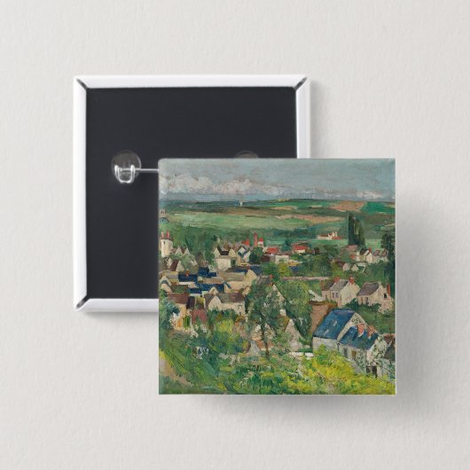 Paul Cezanne - Auvers, Panoramasicht Button (Vorne & Hinten)
