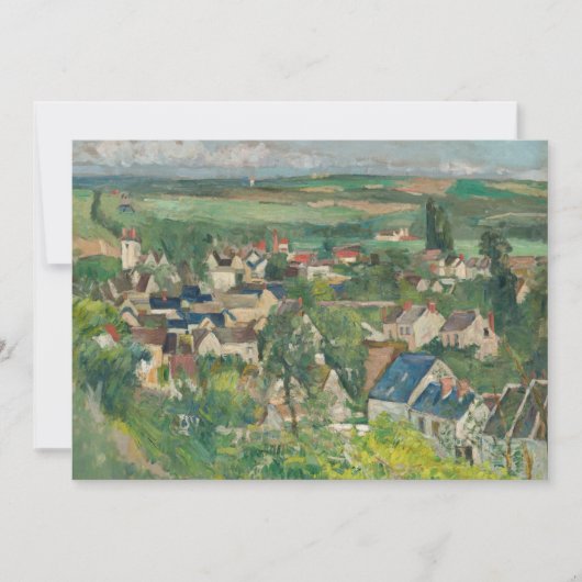 Paul Cezanne - Auvers, Panoramasicht Einladung (Vorderseite)