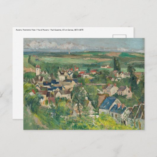 Paul Cezanne - Auvers, Panoramasicht Postkarte (Vorne/Hinten)