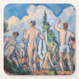 Paul Cezanne - Badende Rechteckiger Pappuntersetzer