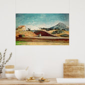 Paul Cezanne | Bahnschneiden, c.1870 Poster (Küche)