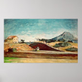 Paul Cezanne | Bahnschneiden, c.1870 Poster (Vorne)