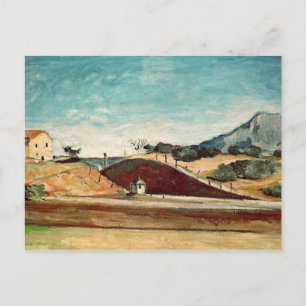 Paul Cezanne   Bahnschneiden, c.1870 Postkarte