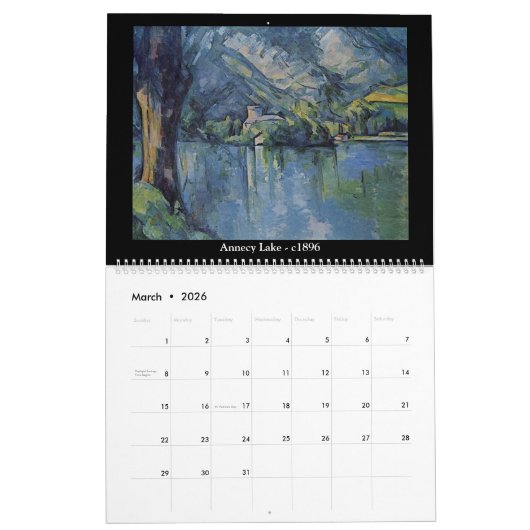 Paul Cezanne Band 1 Kalender (Mär 2026)