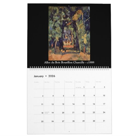 Paul Cezanne Band 3 Kalender (Jan 2026)