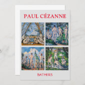 Paul Cezanne - Bathers Masterpiece Selection Dankeskarte (Vorne/Hinten)