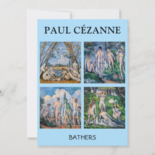 Paul Cezanne - Bathers Masterpiece Selection Einladung (Vorderseite)