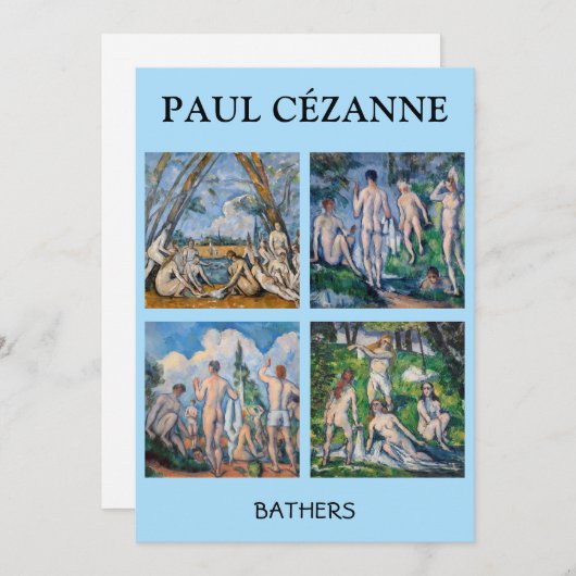 Paul Cezanne - Bathers Masterpiece Selection Einladung (Vorne/Hinten)