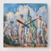 Paul Cezanne - Bathers Quadratische Wanduhr (Vorderseite)