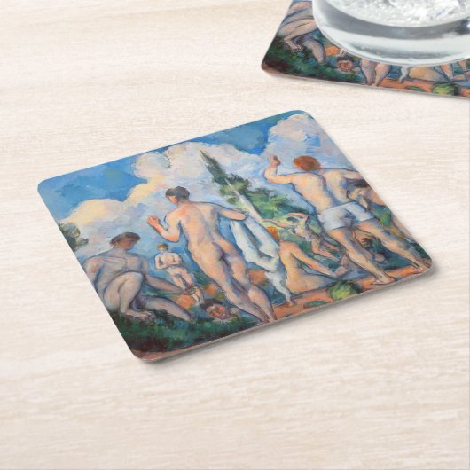Paul Cezanne - Bathers Rechteckiger Pappuntersetzer (angewinkelt)