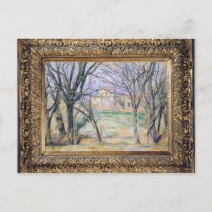 Paul Cezanne   Bäume und Häuser, 1885-86 Postkarte
