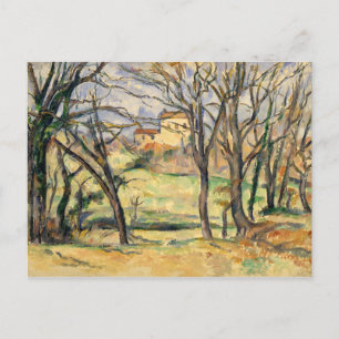 Paul Cezanne Bäume und Häuser in der Nähe des Ja Postkarte