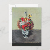 Paul Cezanne | Blume in einer Delft - Vase, c.1873 Postkarte (Vorne/Hinten)