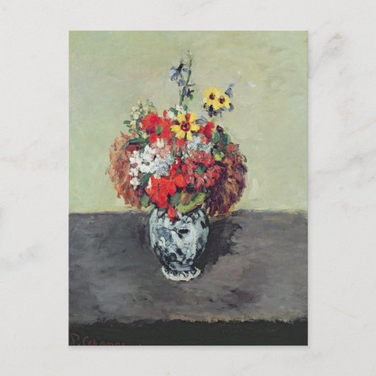 Paul Cezanne | Blume in einer Delft - Vase, c.1873 Postkarte (Vorderseite)