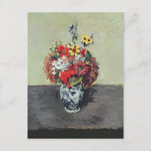 Paul Cezanne   Blume in einer Delft - Vase, c.1873 Postkarte