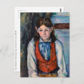 Paul Cezanne - Boy in the Red Vest Postcard Postkarte (Vorne/Hinten)