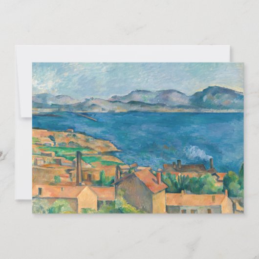 Paul Cezanne - Bucht von Marseille, von Estaque au Dankeskarte (Vorderseite)