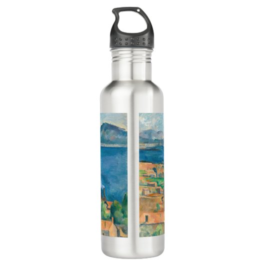 Paul Cezanne - Bucht von Marseille, von Estaque au Edelstahlflasche (Rückseite)