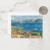 Paul Cezanne - Bucht von Marseille, von Estaque au Mitteilungskarte (Vorderseite/Rückseite Beispiel)