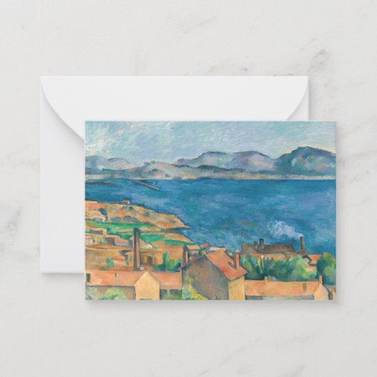 Paul Cezanne - Bucht von Marseille, von Estaque au Mitteilungskarte (Vorderseite)