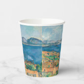 Paul Cezanne - Bucht von Marseille, von Estaque au Pappbecher (Links)