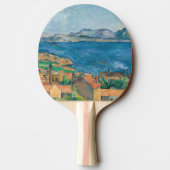 Paul Cezanne - Bucht von Marseille, von Estaque au Tischtennis Schläger (Rückseite)