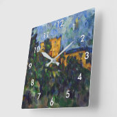 Paul Cezanne - Chateau Noir Quadratische Wanduhr (Winkel)