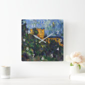 Paul Cezanne - Chateau Noir Quadratische Wanduhr (Zuhause)