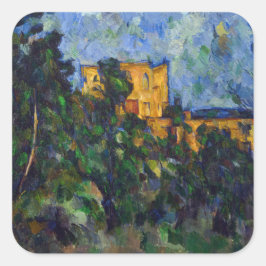 Paul Cezanne - Chateau Noir Quadratischer Aufkleber