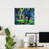 Paul Cezanne - Chestnut Tree and Farm, Poster (Heimbüro)
