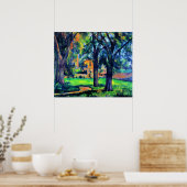 Paul Cezanne - Chestnut Tree and Farm, Poster (Küche)