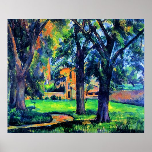 Paul Cezanne - Chestnut Tree and Farm, Poster (Vorne)
