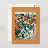 Paul Cezanne - Das Dorf Gardanne Postcard Postkarte (Vorne/Hinten)