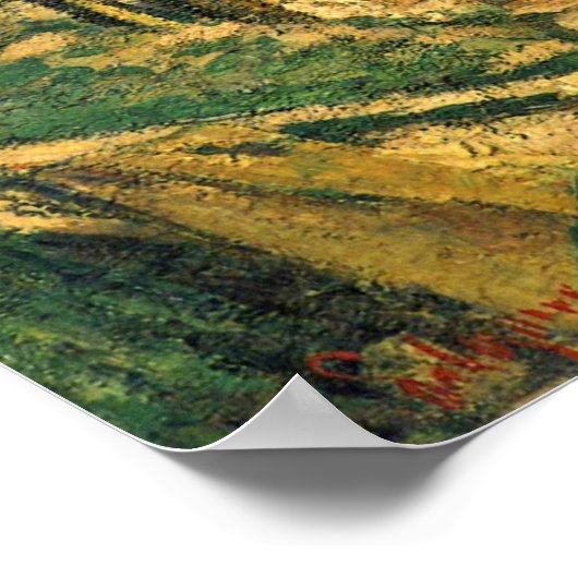 Paul Cezanne - Das Haus des hängenden Mannes Poster (Ecke)