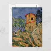 Paul Cezanne - Das Haus mit knackigen Mauern Postkarte (Vorne/Hinten)