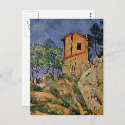 Paul Cezanne - Das Haus mit knackigen Mauern Postkarte (Vorne/Hinten)